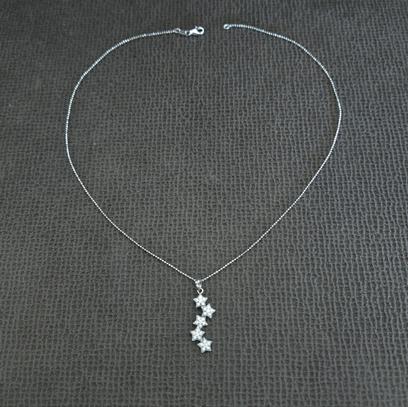 bleu💙 sage Cascading Stars⭐️ Pendant Necklace ☆BONUS PENDANT WITH PURCHASE☆ - Picture 9 of 15